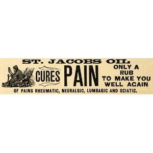  1895 Ad St. Jacobs Oil Rheumatic Pain Treatment Remedy 