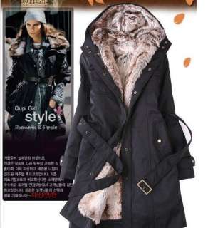 NEW thicken Womens Outerwear Warm long zipper coatS XXL  