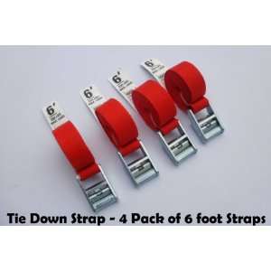   Tie Down and Cargo Straps  4 Pack of 6 foot Straps: Home Improvement