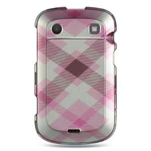 VMG Pink Checkered Crosshatch Design Hard 2 Pc Plastic Snap On Case 