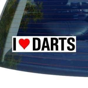  I Love Heart DARTS   Window Bumper Sticker Automotive