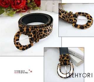 Fashion Leopard Print PU Leather Waist Belt  