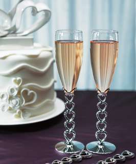 WEDDING BRIDE &GROOM CHAMPAGNE TOASTING FLUTES/GOBLETS 068180168002 