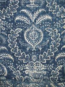 Antique French 18th century Indigo Blue resist quilt ~  
