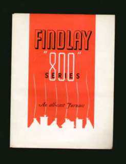 Findlay 800 Srs Cast Coal Furnace Stove Brochure c 1940  