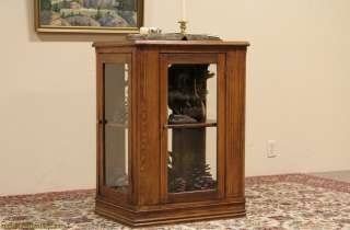 Oak 4 Door Antique 1900 Collector Display or Showcase  