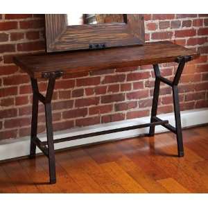  Metal and Wooden Hall Table