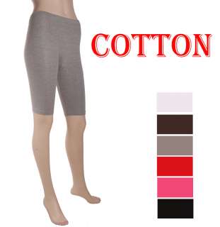 Womens seamless cotton bermuda shorts, leggings,black,brown,gray,red 