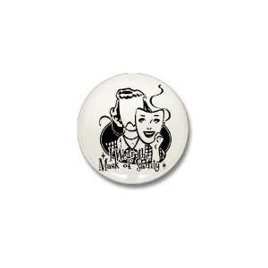  Mask of Sanity Humor Mini Button by  Patio, Lawn 