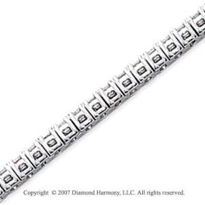   : 14k White Gold Side Box 5.20 Carat Diamond Tennis Bracelet: Jewelry