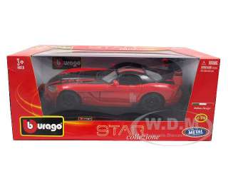 Brand new 124 scale diecast model of Dodge Viper SRT/10 ACR Red/Black 