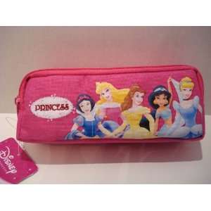   Pink Disney Princess Double Zipper Pencil Pouch Case: Office Products