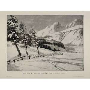  1912 Alps Switzerland Albana Julier Pass Winter C. Arp 
