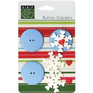  New   Button Stackers, Snowflake by Bazzill Arts, Crafts 