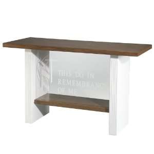  Plexiglass Communion Table with White Legs Office 