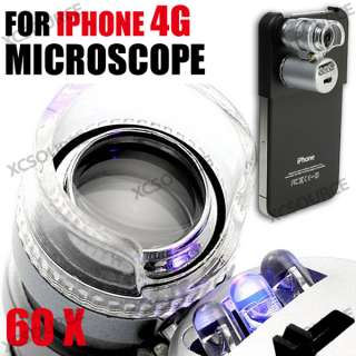   60x MICROSCOPE LENS CAMERA With LCD Light for iPHONE 4 4G DC77  