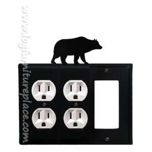    Wrought Iron Bear Triple Outlet/Outlet/GFI Cover