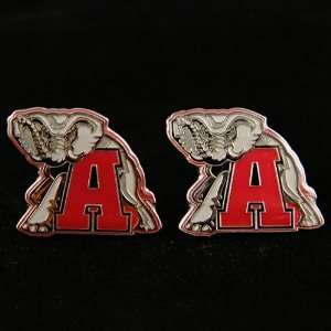  Alabama Crimson Tide Team Post Earrings: Sports & Outdoors