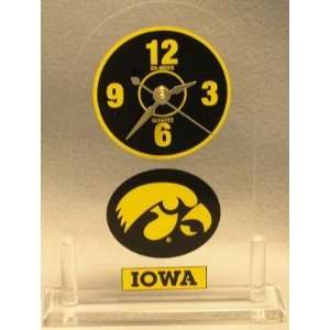  ZaMeks Iowa Hawkeyes NCAA Licensed Desk Clock: Sports 