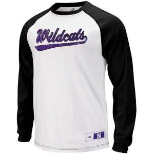  adidas Northwestern Wildcats Tailspin Raglan T Shirt 