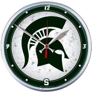  Michigan State Spartans Round Wall Clock Sports 