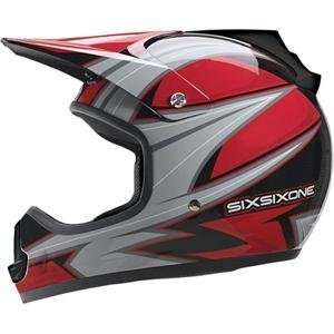  SixSixOne Charger Helmet   Large/Red/Grey Automotive