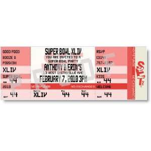  Red Superbowl Ticket Invitations
