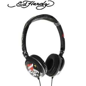  Ed Hardy 3.5mm Stereo Headphone   Love Kills Slowly Black 