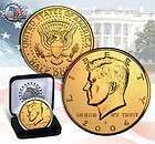 24 k gold half dollar !JFK KENNEDY  GOLD plated coin w/DISPLAY BOX AND 