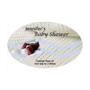  Style 10277 Baby Feet Baby Shower Label Horizontal Oval 