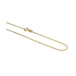 10KT YELLOW GOLD BOX CHAIN NECKLACE 1.0 MM 16 to 24  
