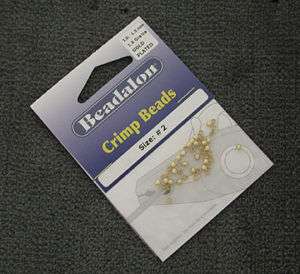 NEW Beadalon Gold Plated Size #2 Crimp Beads 2.5mm  