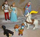 Disney Collectable Cinderella Figures Toy Play Set Cake Topper Lot 8 