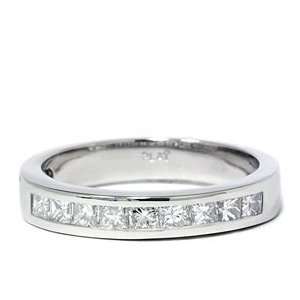 Pompeii3 Inc. 950 Platinum .65CT Princess Cut Diamond Wedding Ring   4