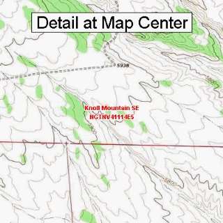 USGS Topographic Quadrangle Map   Knoll Mountain SE, Nevada (Folded 