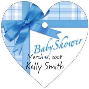  Wedding Favors Blue Gift Wrap Baby Shower Design Heart 
