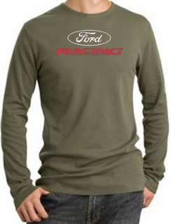 FORD RACING Logo Adult Long Sleeve Thermal T Shirts  