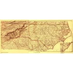 Civil War Map North Carolina Drawn by A. Lindenkohl H. Lindenkohl 