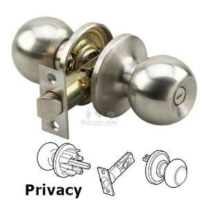   door hardware   privacy ball knob in stainless steel: Home Improvement
