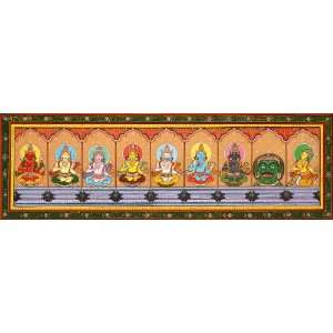  Navagrahas   The Nine Planets   Water Color Painting on 