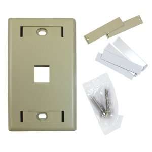  Faceplate With I.D. Windows, Flame Retardant Plastic, Electric 