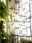 Pair Shabby Vintage French White Voile Lace Chic Sheer Drapes Panels 