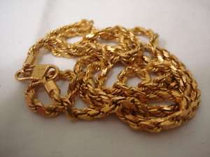 22K Yellow GOLD Solid 28 HEAVY Rope DC Chain *RARE*  