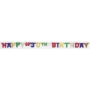  Happy 30th Birthday Jointed 6 Foot Banner: Health 
