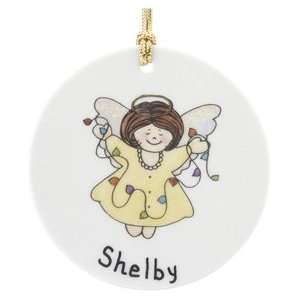  Personalized Angel Girl Brown Christmas Ornament: Home 