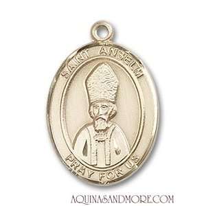 St. Anselm of Canterbury Medium 14kt Gold Medal