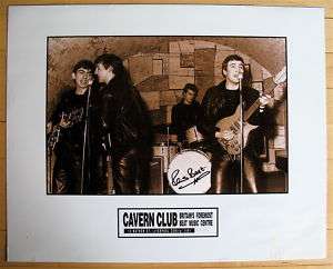 THE BEATLES PETE BEST Autographed Cavern Club Litho  