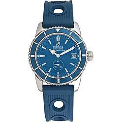Breitling Mens Superocean Heritage Blue Strap Watch  Overstock
