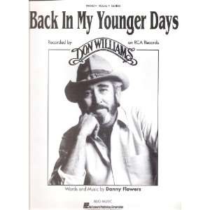  Sheet Music Back In My Younger Days Don Williams 213 