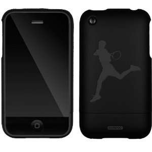  Tennis player on Premium Coveroo iPhone Case 3G 3GS (Black 